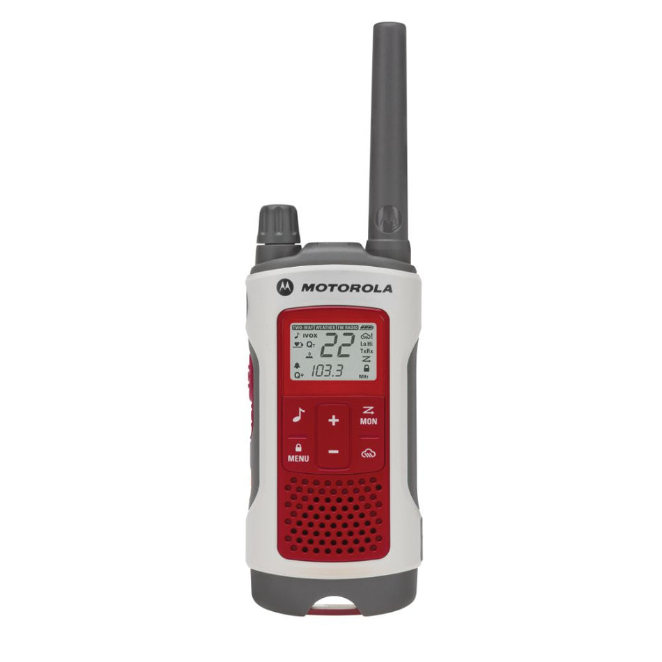 Motorola T480 FRS Emergency Red & White Talkabout Two Way Radio